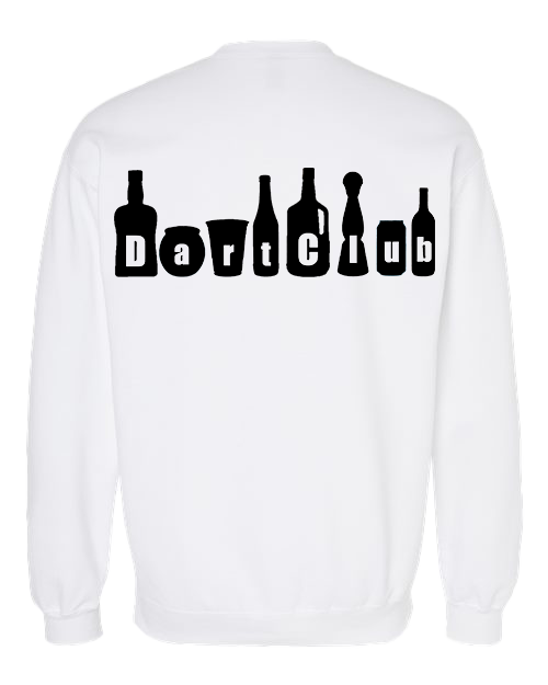 DartClub Assorted Drinks Sweatshirt in white - lifestyle shot