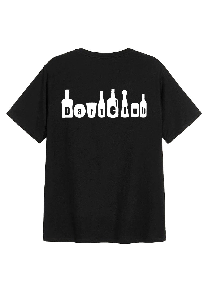 DartClub Assorted Drinks Tee in black - side view