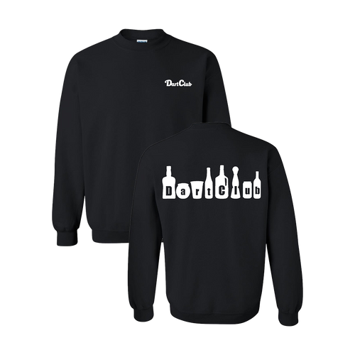 DartClub Assorted Drinks Sweatshirt in black - front view