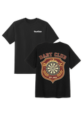 DartClub Collegiate Crest Tee in black - front view