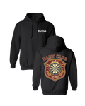 DartClub Collegiate Crest Hoodie in black - front view