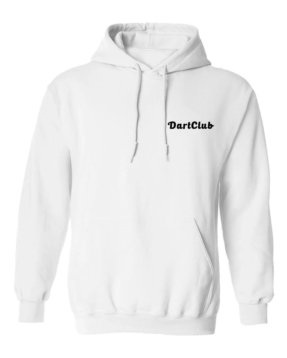 DartClub Collegiate Crest Hoodie in white - front view