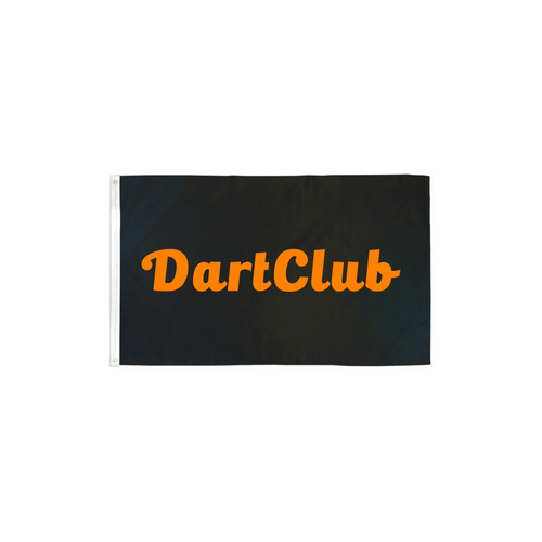 DartClub Black Flag in black - back view