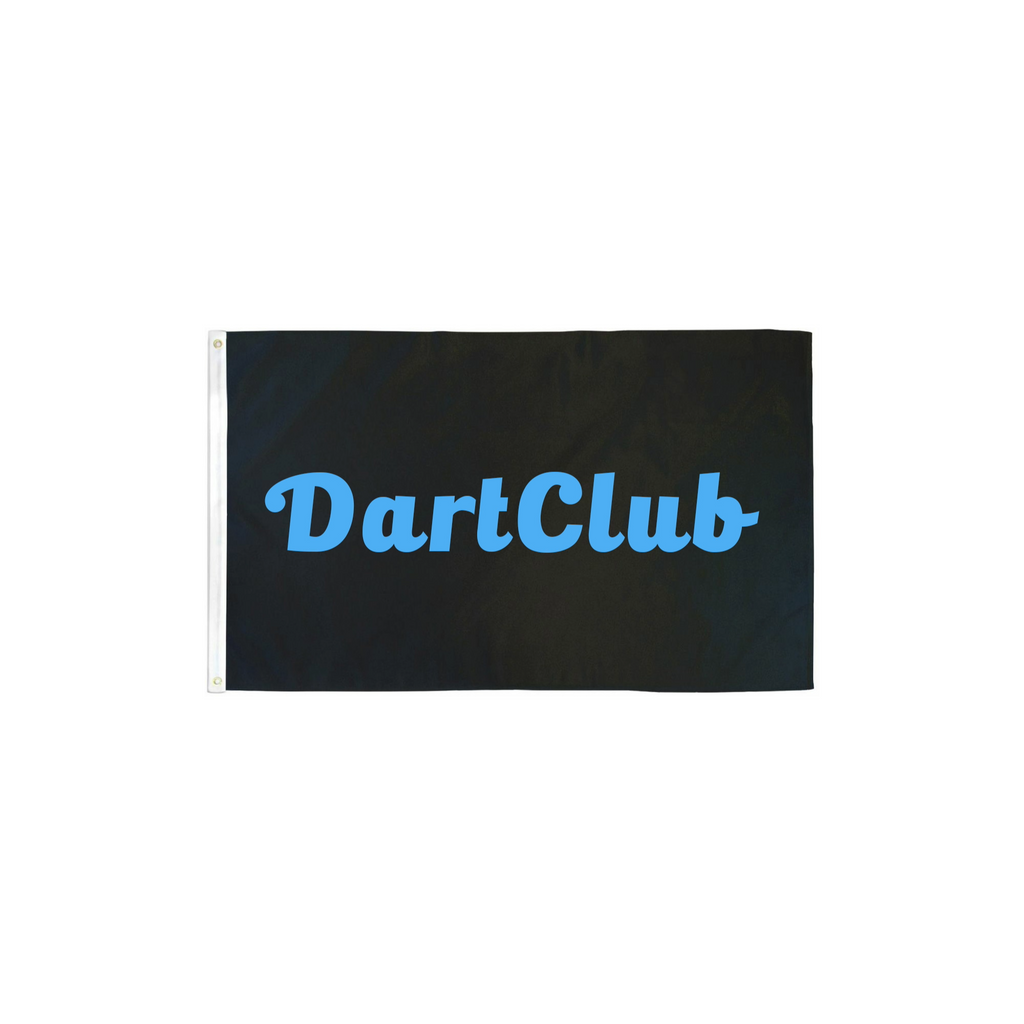 DartClub Black Flag in black - side view