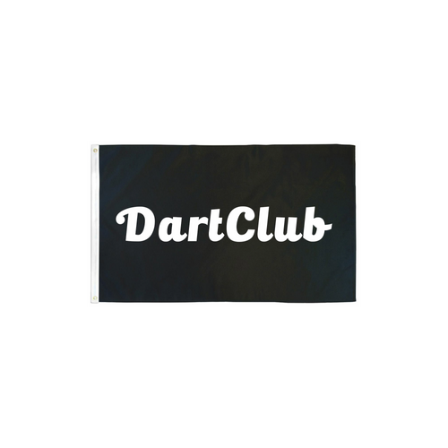 DartClub Black Flag in black - front view