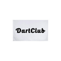 DartClub White Flag in black - front view
