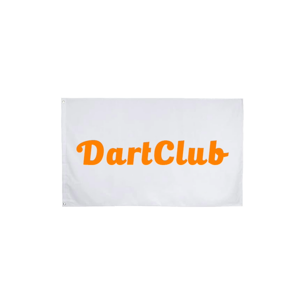 DartClub White Flag in white - back view