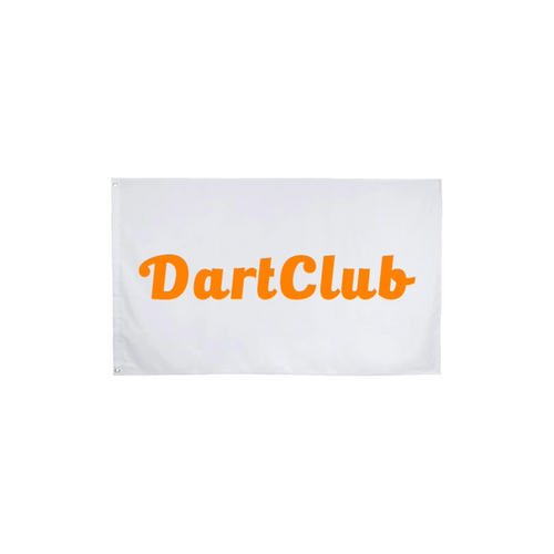 DartClub White Flag in white - back view