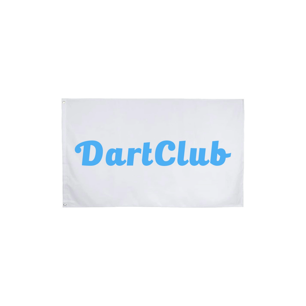 DartClub White Flag in white - side view