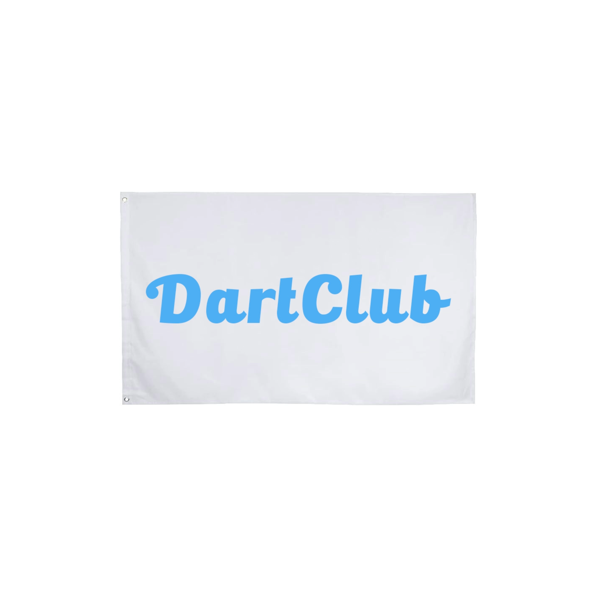 DartClub White Flag in white - side view