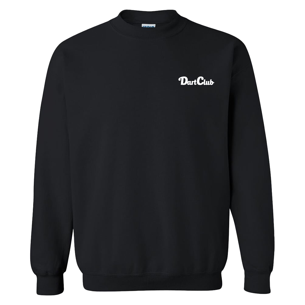 DartClub Collegiate Crest Sweatshirt in black - front view