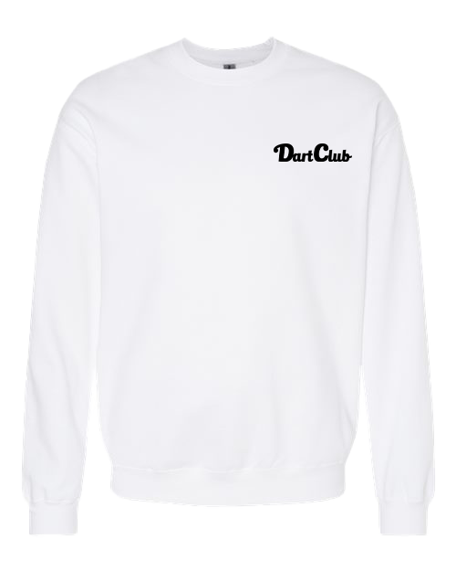 DartClub Collegiate Crest Sweatshirt in white - front view
